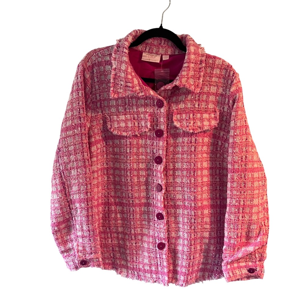 Jingle Belles by Kim Gravel Women Medium Pink Fuschia Shacket Fedora Boss